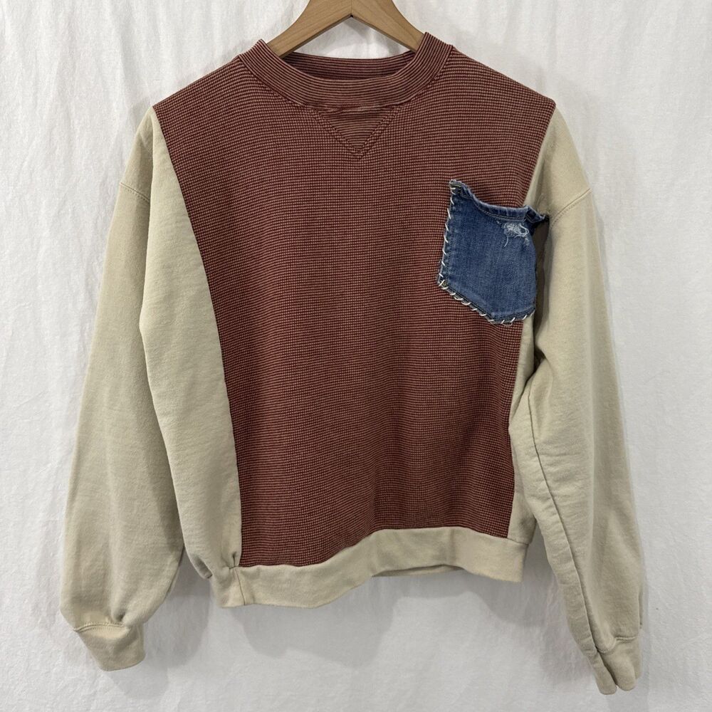 Nutmeg Mills Vintage Y2K Skater Boho Pullover Sweatshirt Womens Sz L